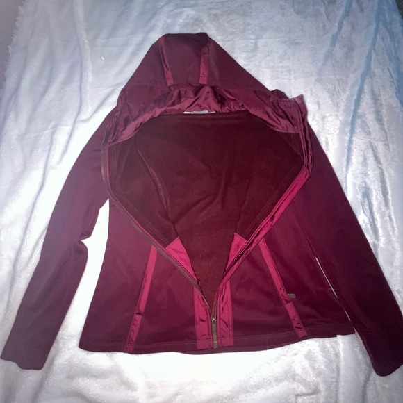Athleta Burgundy Hooded Jacket - Picture 3 of 8